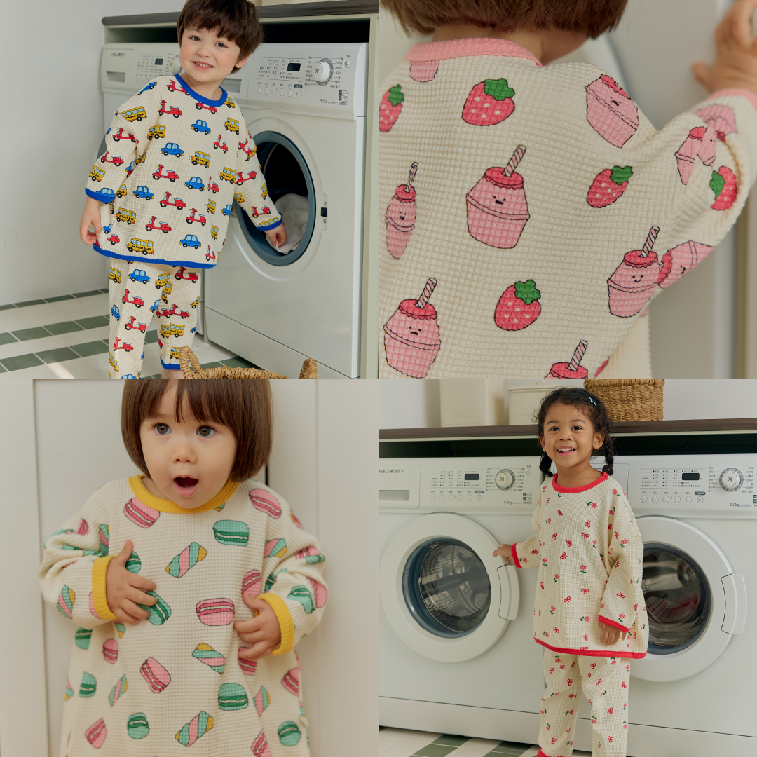 치즈실내복 마롱와플실내복